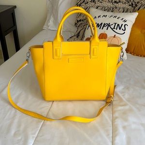 Vera Bradley Faux Leather Yellow Handbag